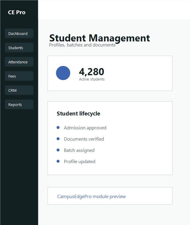 Student fee collection records